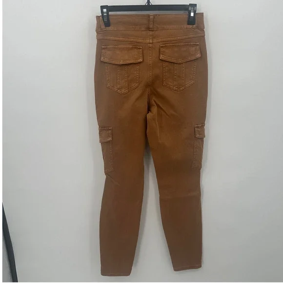 Spanx Women's Stretch Twill Ankle Cargo Pants in Honey Glow - Picture 3 of 6